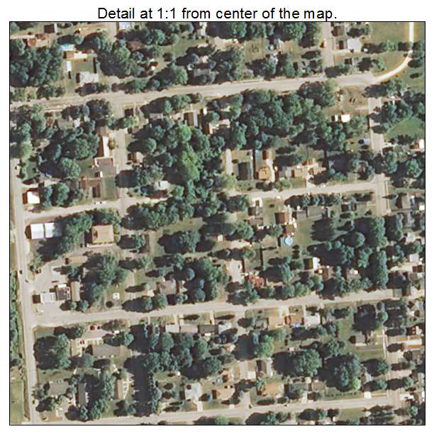 Pecatonica, Illinois aerial imagery detail