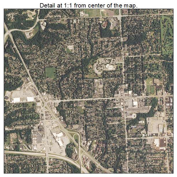 Peoria, Illinois aerial imagery detail