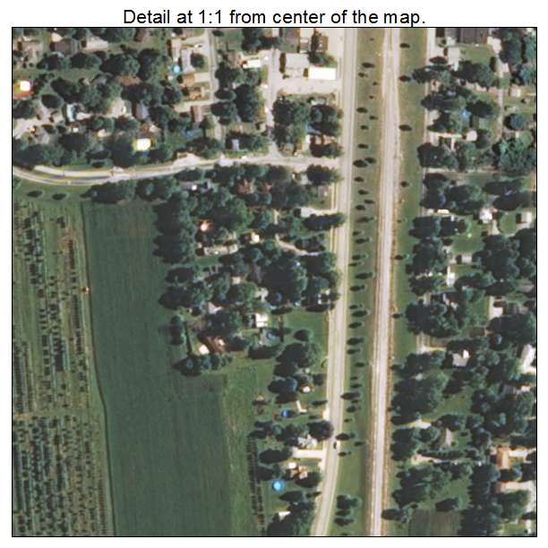 Pesotum, Illinois aerial imagery detail