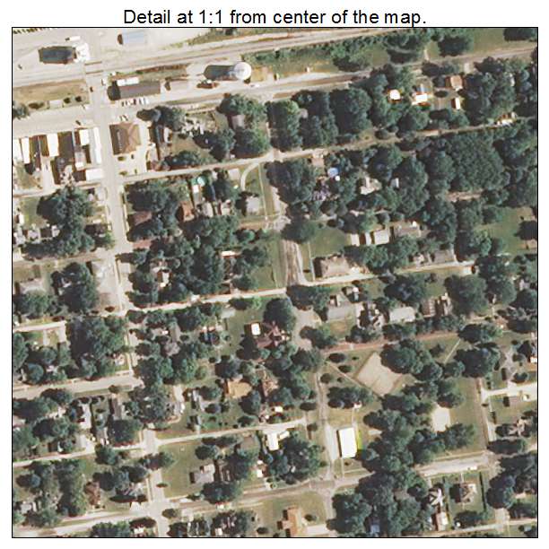 Piper City, Illinois aerial imagery detail