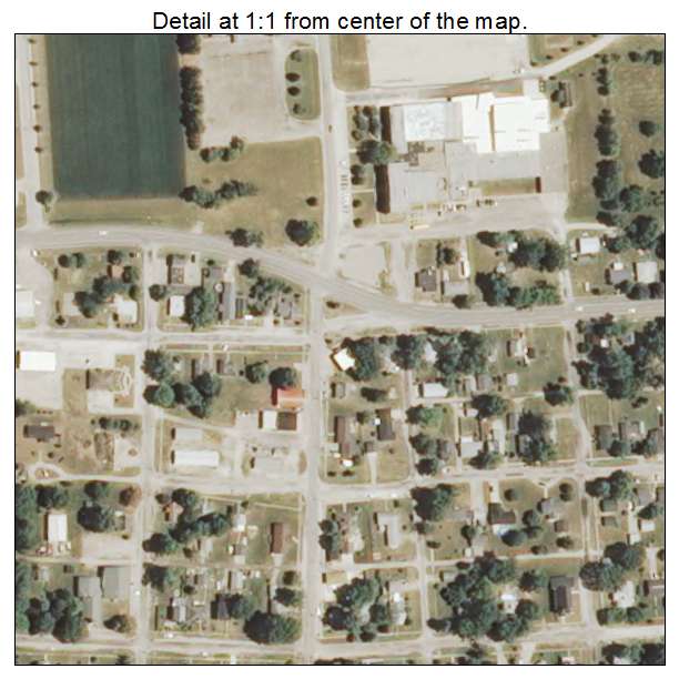 Pleasant Plains, Illinois aerial imagery detail