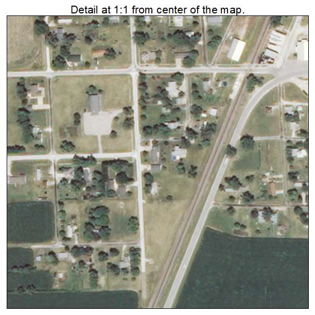 Prairie City, Illinois aerial imagery detail