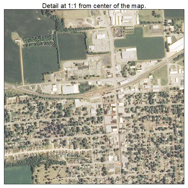 Princeton, Illinois aerial imagery detail