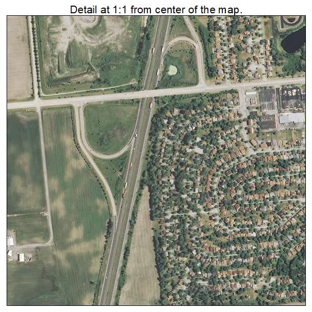 Richton Park, Illinois aerial imagery detail