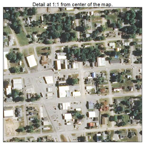 Ridgway, Illinois aerial imagery detail