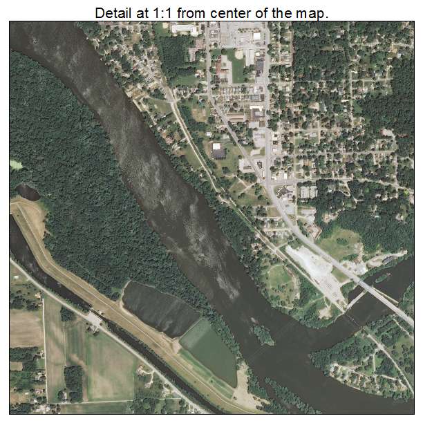 Rock Island, Illinois aerial imagery detail