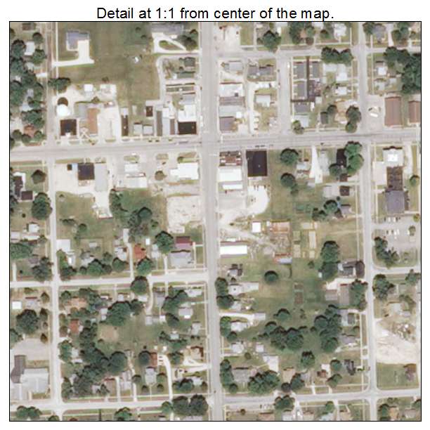Roseville, Illinois aerial imagery detail