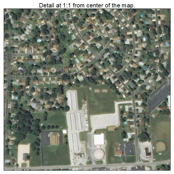 Rosewood Heights, Illinois aerial imagery detail