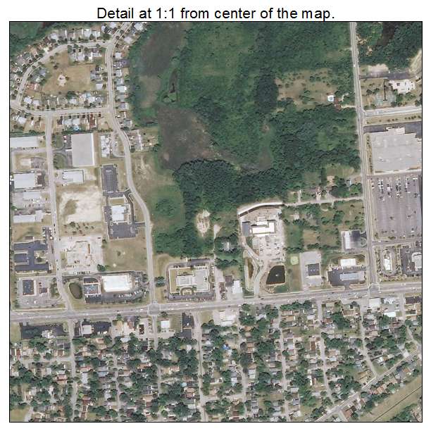 Round Lake Beach, Illinois aerial imagery detail
