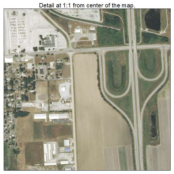 Roxana, Illinois aerial imagery detail