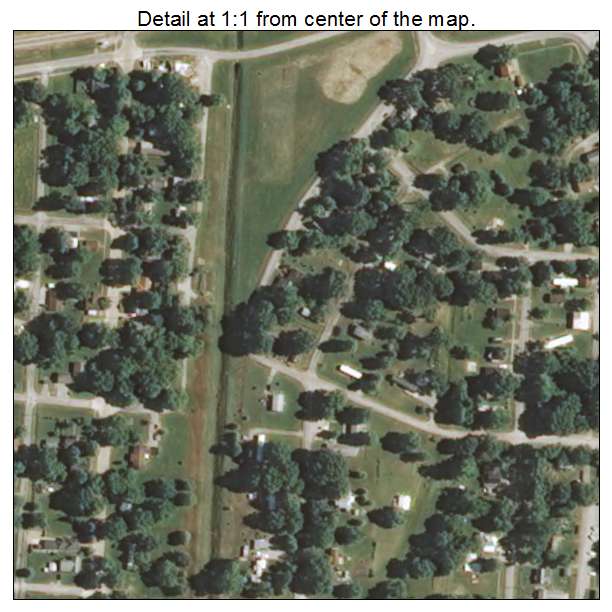 Sandoval, Illinois aerial imagery detail
