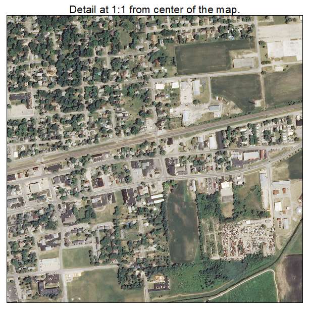 Sandwich, Illinois aerial imagery detail