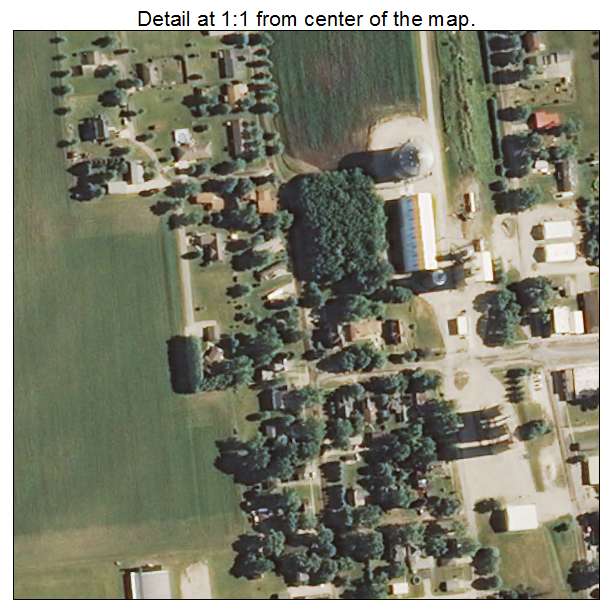 Saunemin, Illinois aerial imagery detail
