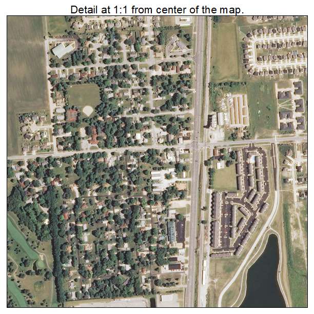 Savoy, Illinois aerial imagery detail
