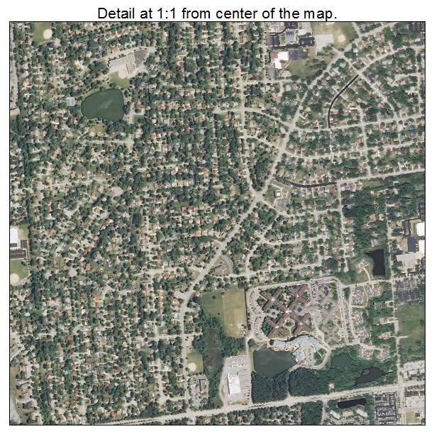 Schaumburg, Illinois aerial imagery detail