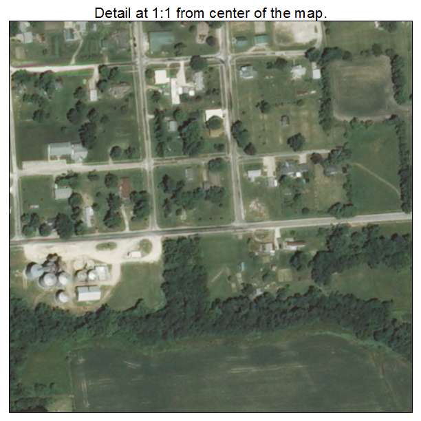 Scottville, Illinois aerial imagery detail