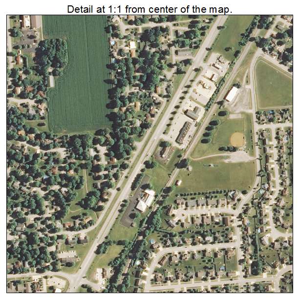 Sherman, Illinois aerial imagery detail