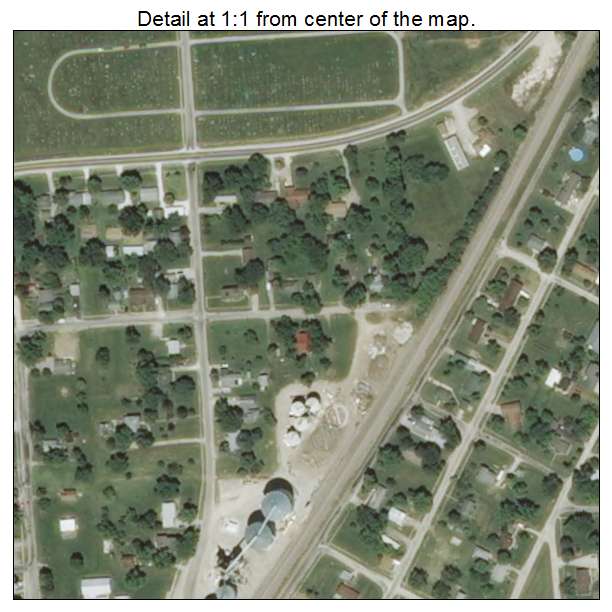 Shipman, Illinois aerial imagery detail
