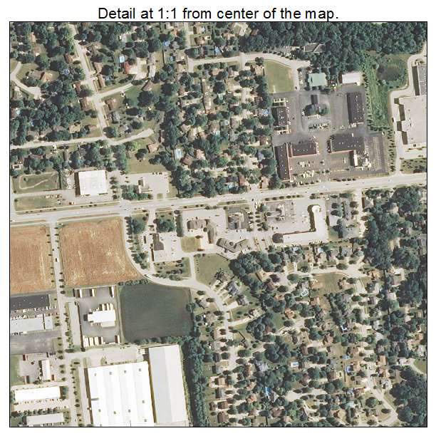 Shorewood, Illinois aerial imagery detail