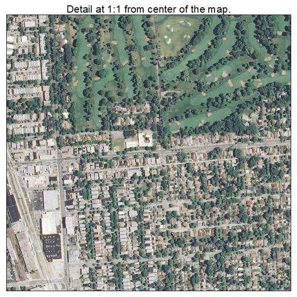 Skokie, Illinois aerial imagery detail