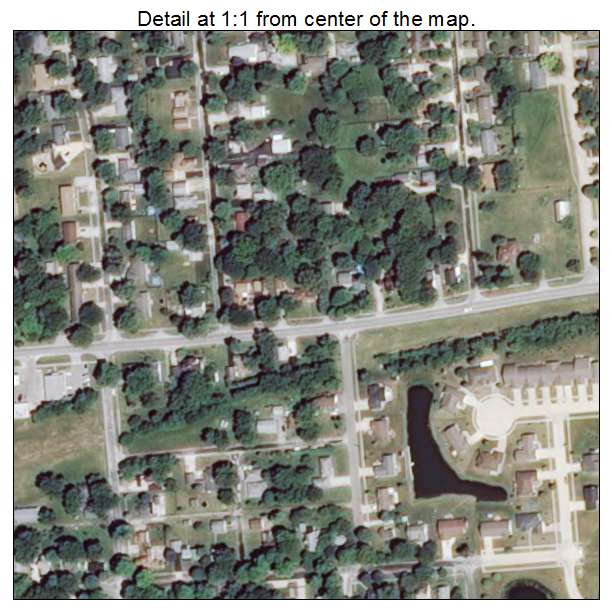 St Joseph, Illinois aerial imagery detail