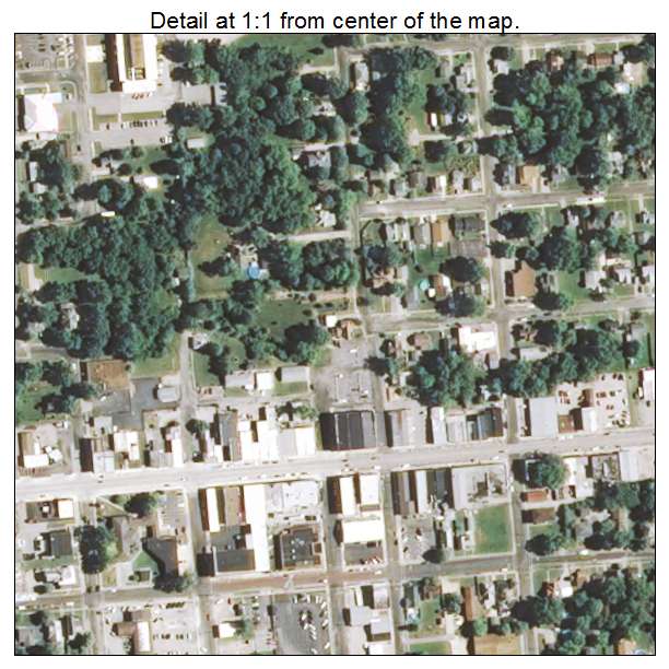 Staunton, Illinois aerial imagery detail