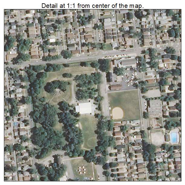 Stone Park, Illinois aerial imagery detail