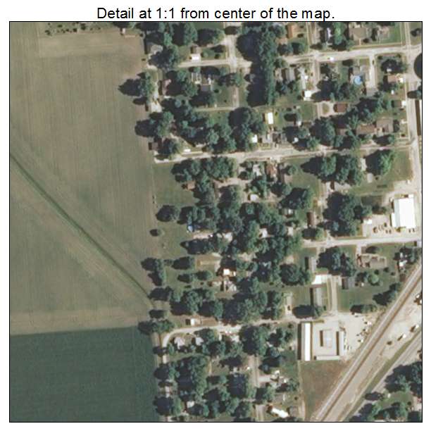 Stonington, Illinois aerial imagery detail
