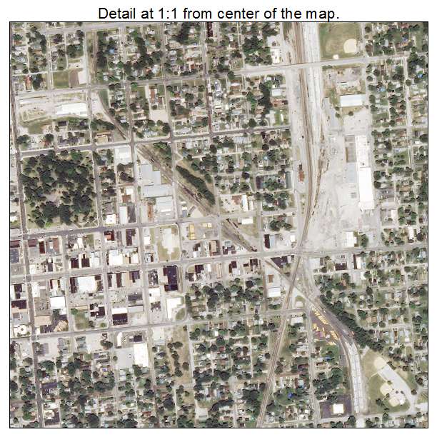 Streator, Illinois aerial imagery detail