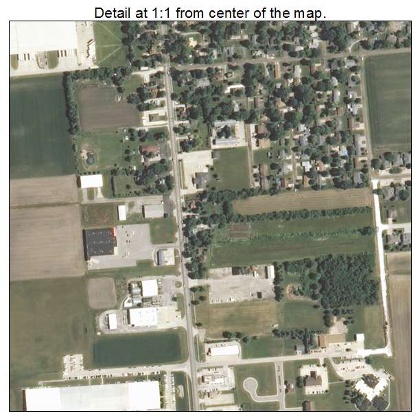 Sullivan, Illinois aerial imagery detail
