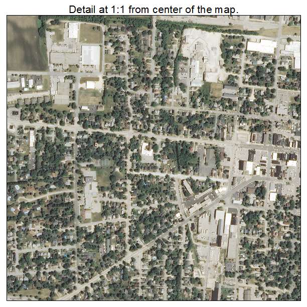 Sycamore, Illinois aerial imagery detail