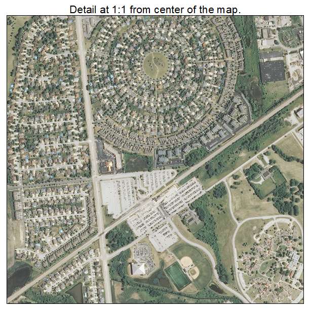 Tinley Park, Illinois aerial imagery detail