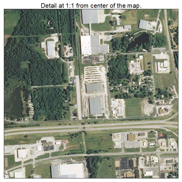 Vandalia, Illinois aerial imagery detail