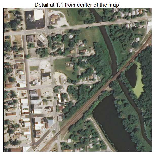 Villa Grove, Illinois aerial imagery detail