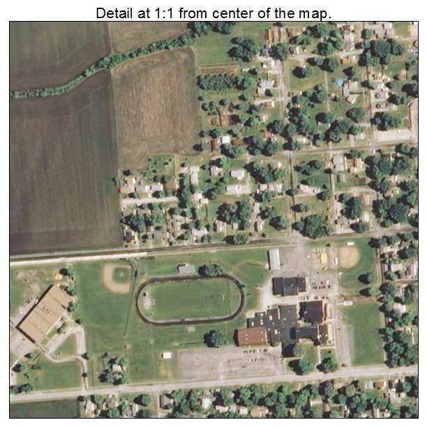 Virden, Illinois aerial imagery detail