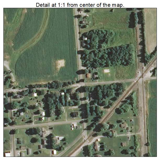Waltonville, Illinois aerial imagery detail