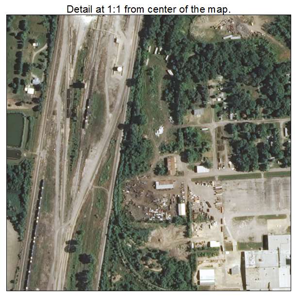 Wamac, Illinois aerial imagery detail