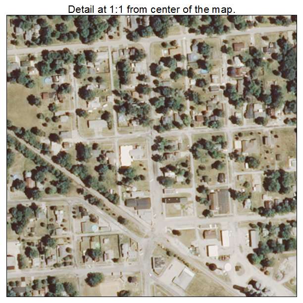 Warrensburg, Illinois aerial imagery detail