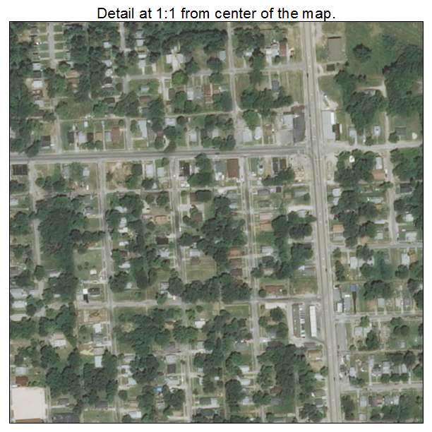 Washington Park, Illinois aerial imagery detail