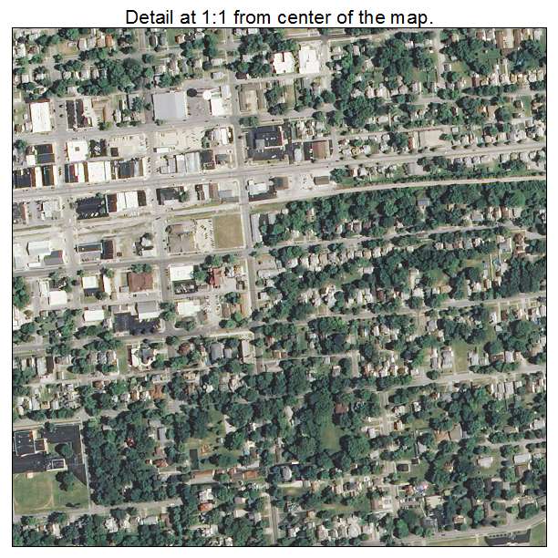 Watseka, Illinois aerial imagery detail
