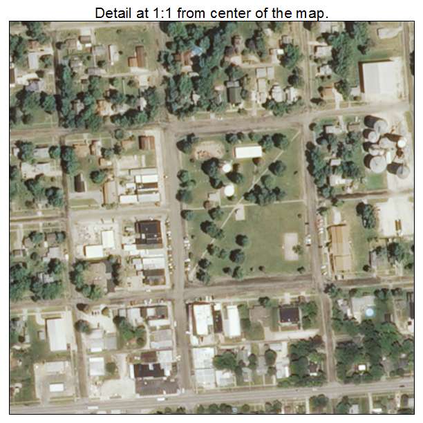 Waverly, Illinois aerial imagery detail