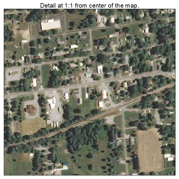 Wayne City, Illinois aerial imagery detail