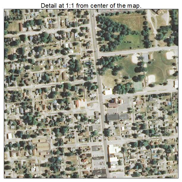 Westville, Illinois aerial imagery detail