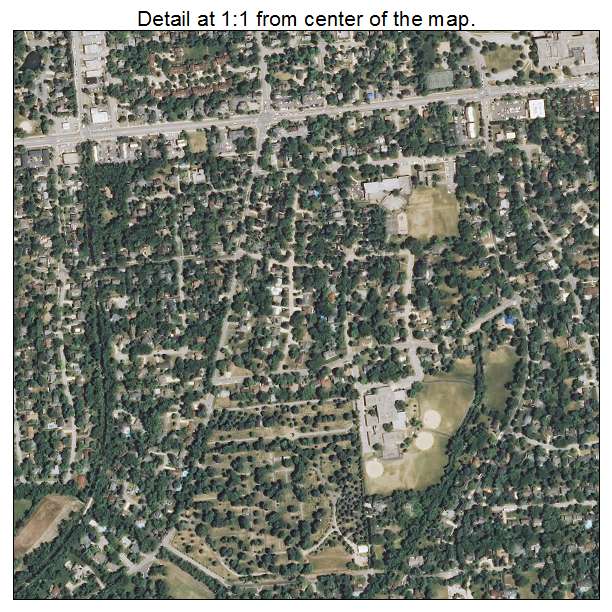 Wheaton, Illinois aerial imagery detail