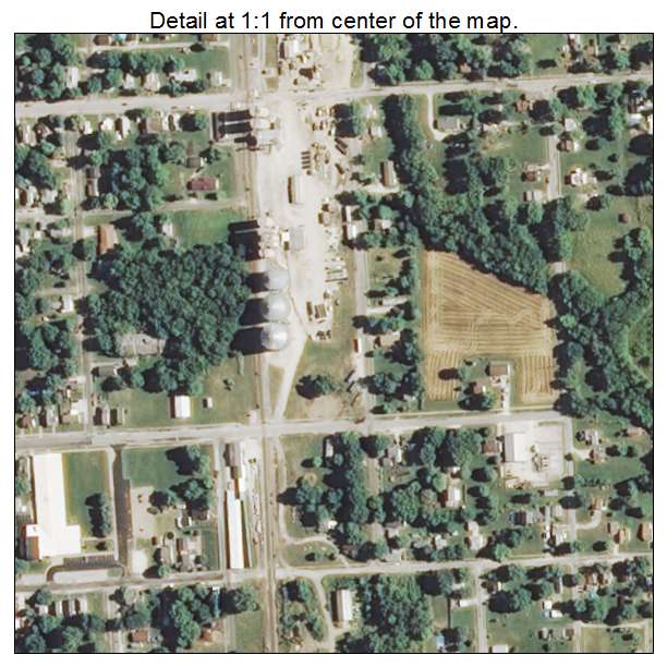 White Hall, Illinois aerial imagery detail