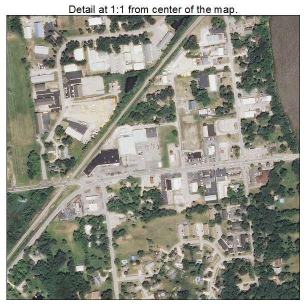 Wilmington, Illinois aerial imagery detail
