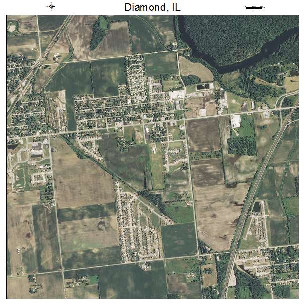 Diamond, IL air photo map