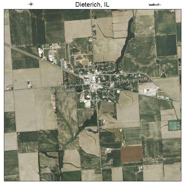 Dieterich, IL air photo map