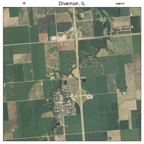 Divernon, IL air photo map