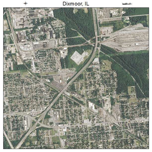 Dixmoor, IL air photo map